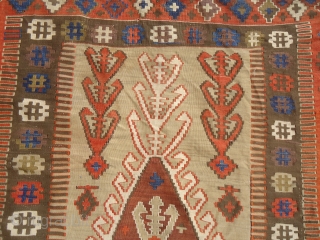 Anatolian Obruk Prayer Kilim with nice natural colors and fine weave,All original without any repair or work done.E.mail for more info and pics.          