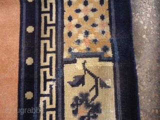 Peking Chinese Oriental Rug measures .It has a brautiful simple field with its classic design.One repair done can seen in 3rd piture over all good condition .Size 8*6ft.E.mail for more info and  ...