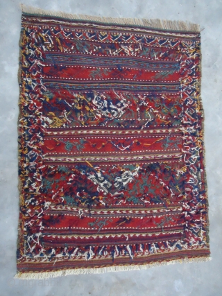 Kurdish Flat woven panel,with great colors and beautiful design.good condition.E.mail for more info.                    