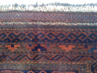 Baluch Prayer Rug Late 19th Century.  It's been hand washed and ready for shipping.                  