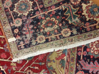 Great colors Heriz. SIZE: 10' X 12'-5". Please contact me directly by Phone 617-484-3363 or email: kia@artofpersianrugs.com                