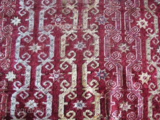 It is from MUCUR - KIRSEHIR rug fragment (central anatolia)
19th century. Size: 173cm x 102cm - 5.67ft x 3.34tf, 
wool on wool. To visit my other collections, https://www.etsy.com/your/shops/KILIMSE     