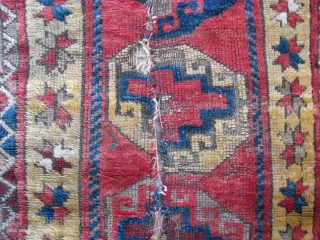 Atique pillow rug from central anatolia(konya)secend half of 19th century, size: 123cm x 60cm - 4.03ft x 1.96ft. To visit my other collections, https://www.etsy.com/your/shops/KILIMSE         