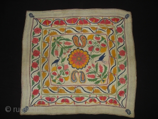 Kantha Quilted and embroidered cotton kantha Probably From East Bengal(Bangladesh)region.India.Its size is 78cmX85cm(DSC01842 New).                   