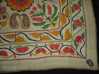 Kantha Quilted and embroidered cotton kantha Probably From East Bengal(Bangladesh)region.India.Its size is 78cmX85cm(DSC01842 New).                   