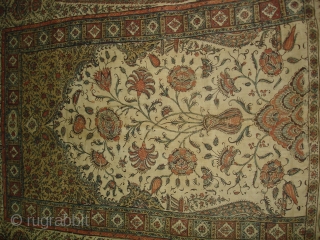 Kalamkari of Jainamaz style, From Msulipatam,Andhra Pradesh,India.Made for Persian Market,C.1835.Hand spurn cotton,Natural Dyes.Its size is 90cmX120cm(DSC01906 New).                