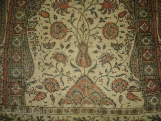 Kalamkari of Jainamaz style, From Msulipatam,Andhra Pradesh,India.Made for Persian Market,C.1835.Hand spurn cotton,Natural Dyes.Its size is 90cmX120cm(DSC01906 New).                