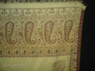 Highly Afgan or Sikh Period Jamawar Long Shawl From Kashmir, India.C.1750.Its Size is 130cmx320cm. Its condition is very good(DSC03848 New).

             