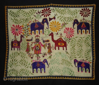 Dharaniya Wall Hanging From Saurashtra Region of Gujarat.India.Its size is 105x128cm(DSC02348 New).                     