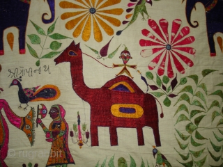 Dharaniya Wall Hanging From Saurashtra Region of Gujarat.India.Its size is 105x128cm(DSC02348 New).                     