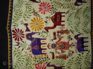 Dharaniya Wall Hanging From Saurashtra Region of Gujarat.India.Its size is 105x128cm(DSC02348 New).                     