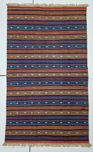 Jail Dhurrie, Multi Colour striped , Hand Spun Cotton From Bikaner Rajasthan , India. India.

These Kinds Of Jail Dhurrie’s Were Made In Indian Parisons During British Rule In India.

C.1875 -1900

Its size is  ...