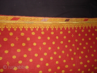 Double Sided Embroidery(Cotton on cotton)Woman's Odhani From Nagour District Of Rajasthan.India.It's size is 142cmX240cm.Condition is Good(DSC02034 New).                