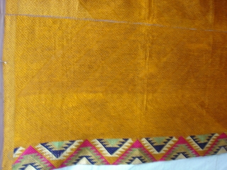 Phulkari From West(Pakistan)Punjab.India.known As Vari-Da-Bagh,Very Rare influence of Panch Rangi Lahariya Design Side Border(DSC00258 New).                  