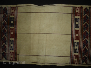 Ceremonial Mans Stole From Bhutan,North East India.This is known as kushang And its woven from wild silk on Cotton with supplementary weft patter.Its size is 28cmX198cm. Good Condition(DSC03901 New).    