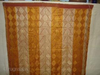 Phulkari From West(Pakistan)Punjab. India.known As Chawal(Rice)Buti Bagh,With Rare influence of Lahariya Design in Chawal Buti(DSC03956 New).                 