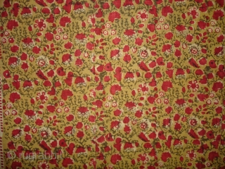 Early Block Print(Cotton Khadi)From Rajasthan,India.Its size is 100cmx155cm(DSC08458 New).                        