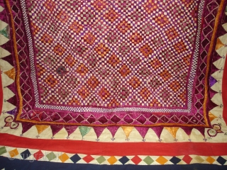 Kathipa Dharaniya Wall Hanging From Bhavnagar District of Gujarat India.This were Traditionally used mainly by Royal Darbar family of Bhavnagar Gujarat India.C.1900.Its size is 135cmx205cm(DSC00448 New).       