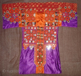 Embroidered Blouse-Front(Gaj)From Nindo Shehr,Sindh Provision of Pakistan. India.silk lined with cotton,silk embroidery with mirrors(DSC04148 New).                  