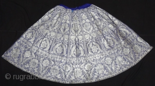 Zari (Real Silver)Brocade Skirt(Ghaghra)From Varanasi,Uttar Pradesh. India.Its size is L-90cm circle is 360cm(DSC02192 New).                   