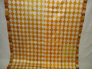 Phulkari(Bagh)From West(Pakistan)Punjab. India.Fine Work with Panchrangi Border Design,Floss silk on hand spun cotton ground cloth(DSC03531 New).                 