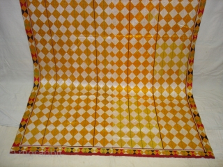 Phulkari(Bagh)From West(Pakistan)Punjab. India.Fine Work with Panchrangi Border Design,Floss silk on hand spun cotton ground cloth(DSC03531 New).                 