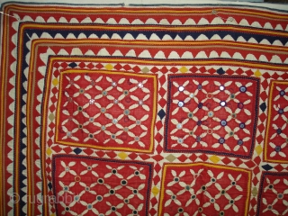 Applique Wall Hanging From Saurashtra(Bhavnagar District) Gujarat.India.Used by the Royal Kathi Darbar Family.Its size is 107cm x 173cm(DSC04076 New).              