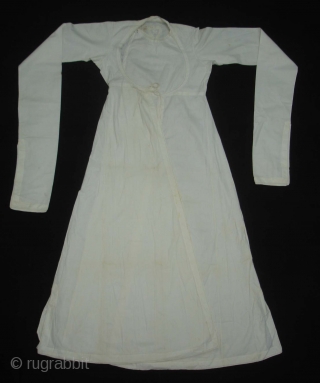 Angarkha(Coat)fine Muslin Cotton with Applied work,From Surat ,Gujarat. India.C.1900.Worn by Royal Vohra Muslims Family Of Gujarat(DSC04527 New).                