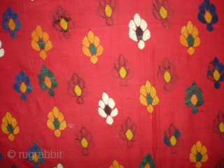 Wedding Odhani,Embroidered on Cotton,From Kutch Gujarat. India.Its size is 160cmX185cm(DSC00117 New).                      