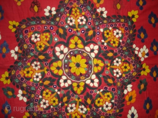 Wedding Odhani,Embroidered on Cotton,From Kutch Gujarat. India.Its size is 160cmX185cm(DSC00117 New).                      