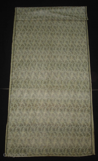 Zari Brocade(Real Zari)Than(Yardage)From Jamnagar Gujarat. India.This were traditionally used mainly by Rajput family of Saurashtra Gujarat. India.C.1900.Its size is 81cmX520cm(DSC04145 New).            