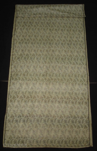 Zari Brocade(Real Zari)Than(Yardage)From Jamnagar Gujarat. India.This were traditionally used mainly by Rajput family of Saurashtra Gujarat. India.C.1900.Its size is 81cmX520cm(DSC04145 New).            