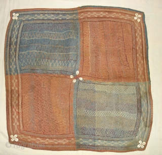 Ceremonial Banjara Baby Jolna From Madhiya Pradesh.India.Known As Jolna. Finely quilted Banjara Jolna. C.1900. Its Size is 76cmX76cm(DSC04684 New).              