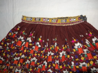 Ghaghra(Skirt)With Cotton and Silk Embroidery.From the Sodha Rajput Group of Kutch Gujarat. India.Its size is 85cmX300cm(DSC02131 New).                