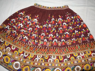 Ghaghra(Skirt)With Cotton and Silk Embroidery.From the Sodha Rajput Group of Kutch Gujarat. India.Its size is 85cmX300cm(DSC02131 New).                