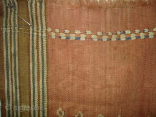 Ceremonial Cloth made for Iban People for Indonesian Export Market.19th Century, Handspun Cotton,Natural Dyes.its made like Indian Patola. Its size is 120cm X230cm(DSC04574 New).         