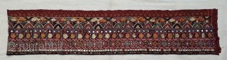 Very Fine Embroidered  and Tie and dye Skirt (Parha) Length (Panel) From the Lohana Group Probably from the Diplo, Tharparkar Sindh Region of Pakistan. India. C.1825-1850.Natural Color Tie and Dye , Hand  ...