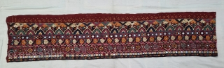 Very Fine Embroidered  and Tie and dye Skirt (Parha) Length (Panel) From the Lohana Group Probably from the Diplo, Tharparkar Sindh Region of Pakistan. India. C.1825-1850.Natural Color Tie and Dye , Hand  ...