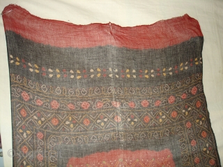 Odhani Tie and Dye (Natural Colurs) Cotton malmal,From Kutch,Gujarat India.Its  size is 90cmX175cm(DSC01842 New).                  