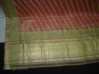 Dupatta Zari brocade(Real Silver and Gold) from Hyderabad India. Made to order for some Royal Family.Condition is very nice(DSC06465 New).             