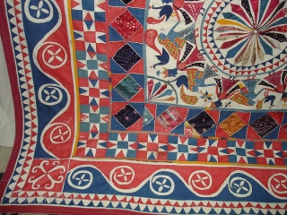 Marriage Canopy From Saurashtra Region of Gujarat India.Its size is 215x 215cm.Circa 1900(DSC02023).                    