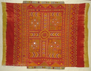 Odhani Bishnoi Shawl From Shekhawati District of Rajasthan, India. Odhani Look Like Tie and Dye,But Embroidered one by one on the cotton Khadder (Village Khadi)cloth with natural colours,In the Villages of Shekhawati  ...