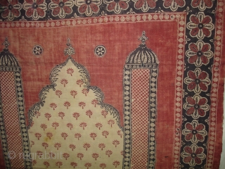 Prayer Arch Kalimkari From Kutch Gujarat.India.Khadi Cotton cloth. 19th Century.Its size is 80cm X130cm.(DSC01650 New)                  