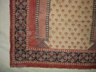 Prayer Arch Kalimkari From Kutch Gujarat.India.Khadi Cotton cloth. 19th Century.Its size is 80cm X130cm.(DSC01650 New)                  