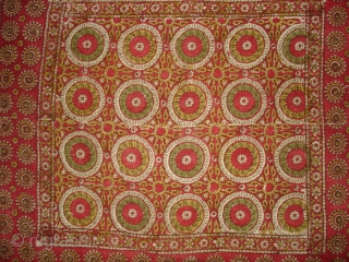 Early Block Print Chakla(Cotton Khadi)From Rajasthan,India.Its size is 84x92cm(DSC09537 New).                       