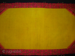 Pillow-Cover,Swat Valley(Pakistan).Cotton embroidered with floss silk.with woolen Braiding and Tassels.Its size is 38cmx83cm(DSC02906 New).                   