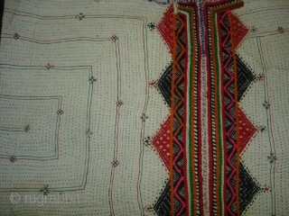 Embroidery Dowry Bag from Saurashtra Gujarat India.Embroidery with wool on Cotton,From Charan Gadhvi family.its size is 48cmX57cm(DSC02398 New).               