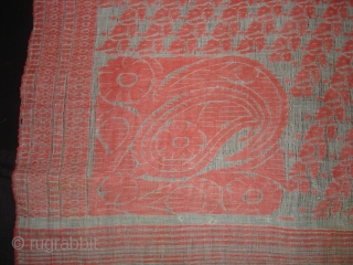 Jamdani Finest Muslin Cotton Sari, From Dhaka District of Bangladesh.North-East India. Jamdani was originally known as Dhakai named after the city of Dhaka, Jamdani is Persian deriving name from 'Jam', meaning flower,  ...