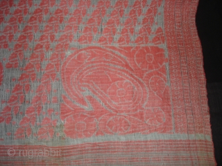 Jamdani Finest Muslin Cotton Sari, From Dhaka District of Bangladesh.North-East India. Jamdani was originally known as Dhakai named after the city of Dhaka, Jamdani is Persian deriving name from 'Jam', meaning flower,  ...