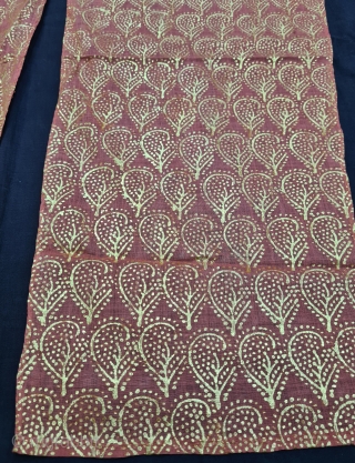 An Very Rare Real Gold Block Varak Print Trouser For Shrinathji, From the Deccan Region of  South India. India. Real Gold Varak Print on the Cotton Mulmul Cloth, These are made to  ...